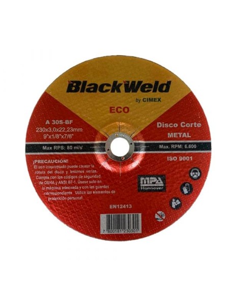 Disco Corte Metal 9´x3.0-Blackweld (ECO-BW-25230-30)