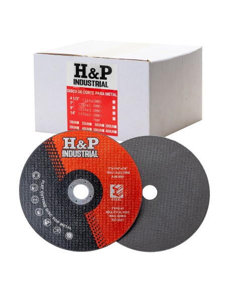 DISCO CORTE METAL 7″ X 1.6MM. X CAJA 50 UN.