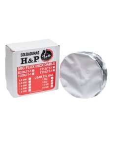 ALAMBRE MIG FLUX. ACEROS INOXIDABLES E316LT1-1. X 1 KILO X 0.8MM. (SOLDAR SIN GAS, USAR SIN GAS)