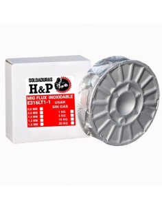 ALAMBRE MIG FLUX. ACEROS INOXIDABLES E316LT1-1. X 5 KILOS X 0.8MM. (SOLDAR SIN GAS, USAR SIN GAS)