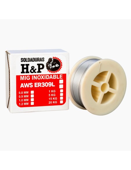 ALAMBRE MIG INOXIDABLE ER309L X 1 KILO X 0.8MM. (SOLDADURA MIG ACEROS INOXIDABLES ER309L)