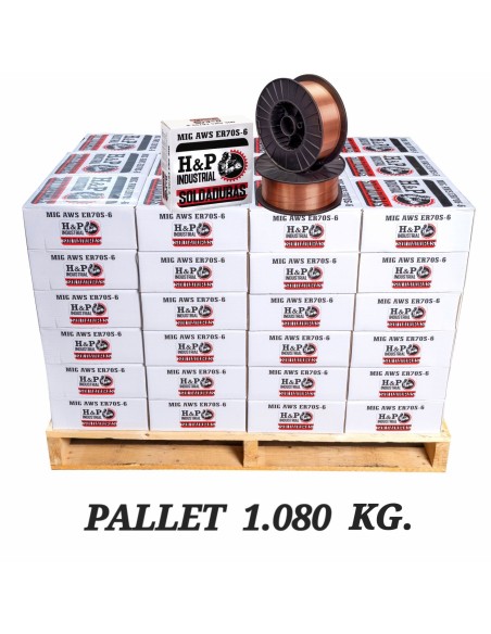 ALAMBRE MIG SOLIDO ER70S-6 X 15 KILOS X PALLET 1.080 KG.