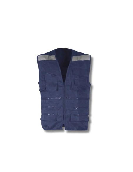 Chaleco Geólogo Poplin Azul