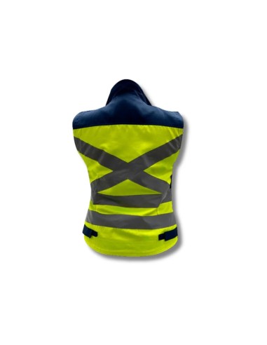 Chaleco Geólogo Gabardina Premier Mujer Amarillo Azul