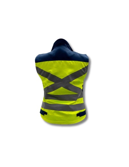 Chaleco Geólogo Gabardina Premier Mujer Amarillo Azul