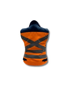 Chaleco Geólogo Gabardina Premier Mujer Naranjo Azul 2