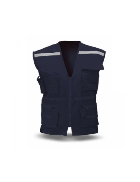 Chaleco Geólogo Gabardina Azul Marino