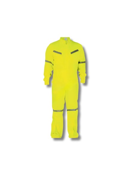 Overol Poplin Con Reflectantes Amarillo Flúor