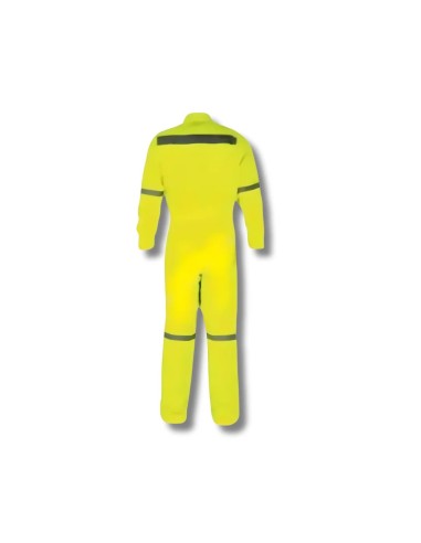 Overol Poplin Con Reflectantes Amarillo Flúor