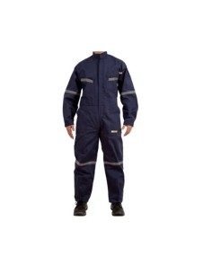 Overol Alaska Canvas Con Cinta Reflectante Azul