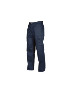 Pantalón Poplin Tipo Cargo Azul