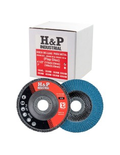 DISCO LIJA TRASLAPADA (FLAP) METAL 4 1/2″ GRANO 60 X CAJA 10 UN.