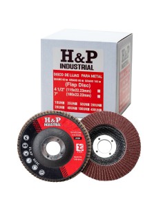 DISCO LIJA TRASLAPADA (FLAP) METAL 4 1/2″ GRANO 80 X CAJA 10 UN.