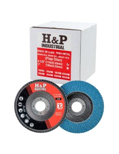 DISCO LIJA TRASLAPADA (FLAP) METAL 4 1/2″ GRANO 80 X CAJA 10 UN.