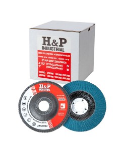DISCO ZIRCONIO ACEROS INOXIDABLES (FLAP) 4 1/2″ GRANO 80 X CAJA 10 UN.