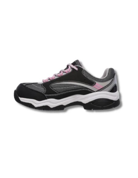 Zapatilla de Seguridad Skechers Work Mujer Biscoe 76601 Negro con Rosado